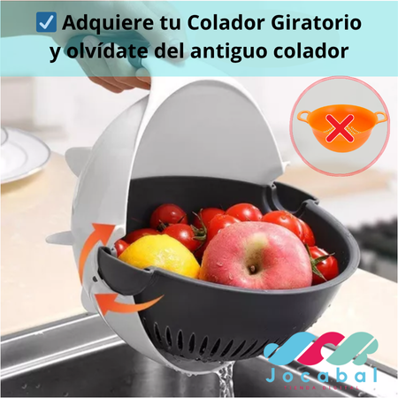 Ahorra tiempo al cocinar / Colador Giratorio 2x1