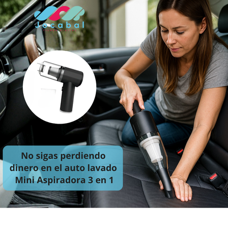 AirClean® / MINI ASPIRADORA 3 EN 1 / No pierdas dinero en el autolavado
