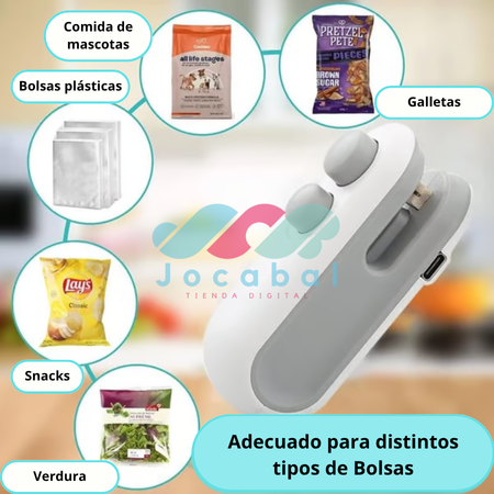 Mini Sellador de bolsas Recargable - USB / Ahorra dinero y no pierdas mas comida