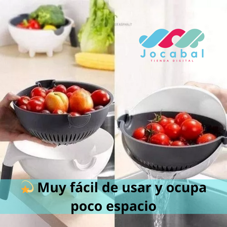 Ahorra tiempo al cocinar / Colador Giratorio 2x1