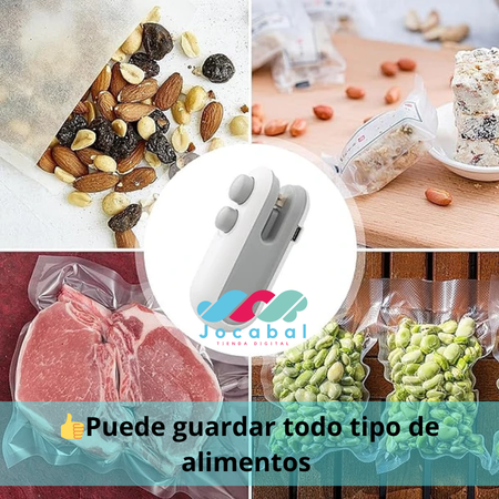 Mini Sellador de bolsas Recargable - USB / Ahorra dinero y no pierdas mas comida